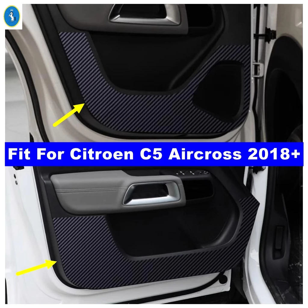 

Door Anti-kick Sticker Storage Box Anti-dirty Scratchproof Film Protect Carbon Fiber Stickers For Citroen C5 Aircross 2018-2024