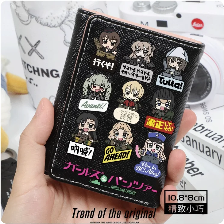 

Anime GIRLS und PANZER Fashion Wallets PU Purse Card Coin Hasp Money Bag Cosplay Gift B168