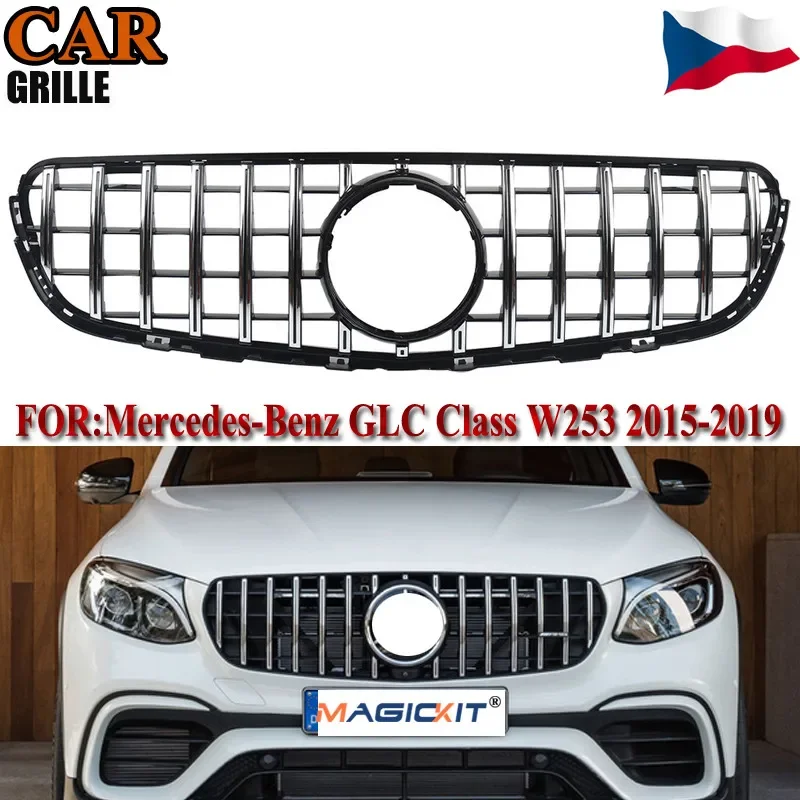 MagicKit Front Grille GT Style No Camera Fit For Mercedes- Benz GLC W253 2015-2018 Chrome
MagicKit Front Grille GT Style No Camera Fit For Mercedes- Benz GLC W253 2015-2018 Chrome