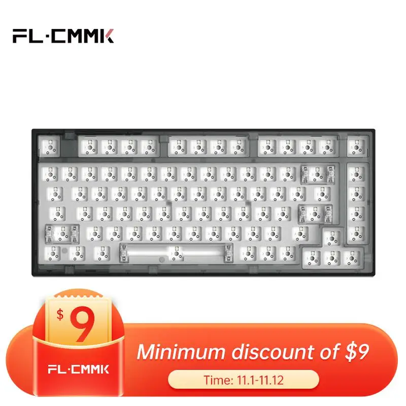 FL.ESPORTS Q75 Mechanical Keyboard Kit 82-Key Hot-Swappable RGB Lighting Effect Configuration Driver Single-Mode Wired Version
FL.ESPORTS Q75 Mechanical Keyboard Kit 82-Key Hot-Swappable RGB Lighting Effect Configuration Driver Single-Mode Wired Version