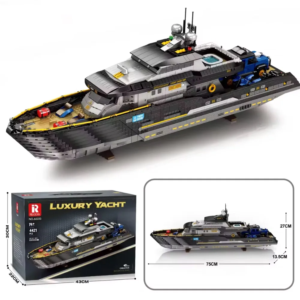 Creative IDEAS City 4421PCS Luxury Yacht Building Blocks Motorboat Car Cruise Ship collection With Ornaments Kids DIY Toys Gifts Creative IDEAS City 4421PCS Luxury Yacht Building Blocks Motorboat Car Cruise Ship collection With Ornaments Kids DIY Toys Gifts