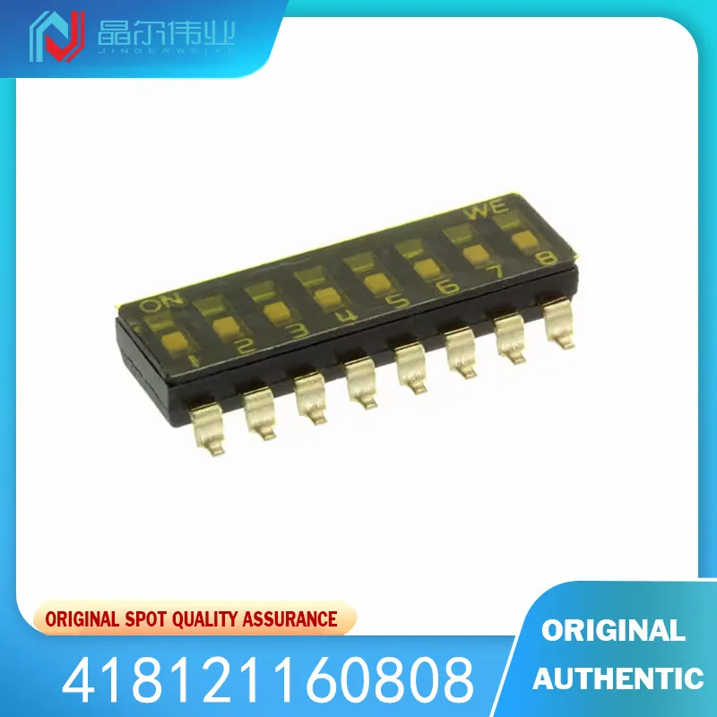 5PCS 100% New Original 418121160808 Dip Switch SPST 8 Position Surface Mount Slide (Standard) Actuator 25mA 24VDC
5PCS 100% New Original 418121160808 Dip Switch SPST 8 Position Surface Mount Slide (Standard) Actuator 25mA 24VDC