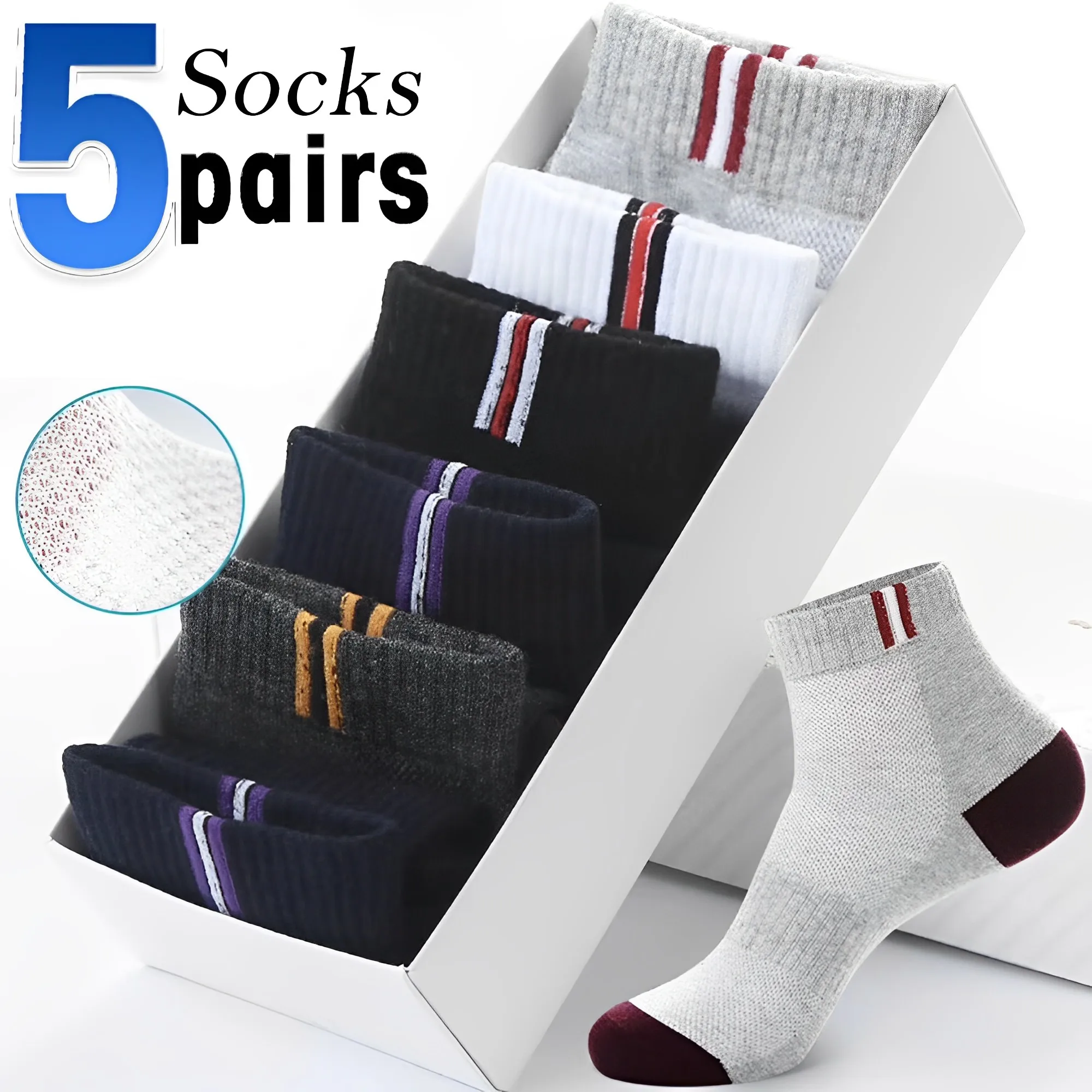 5 Pairs Men's Socks Summer Autumn Mesh Breathable Casual Ankle Sock Sweat-absorbing Deodorant Short Tube Men Sports Socks
5 Pairs Men's Socks Summer Autumn Mesh Breathable Casual Ankle Sock Sweat-absorbing Deodorant Short Tube Men Sports Socks