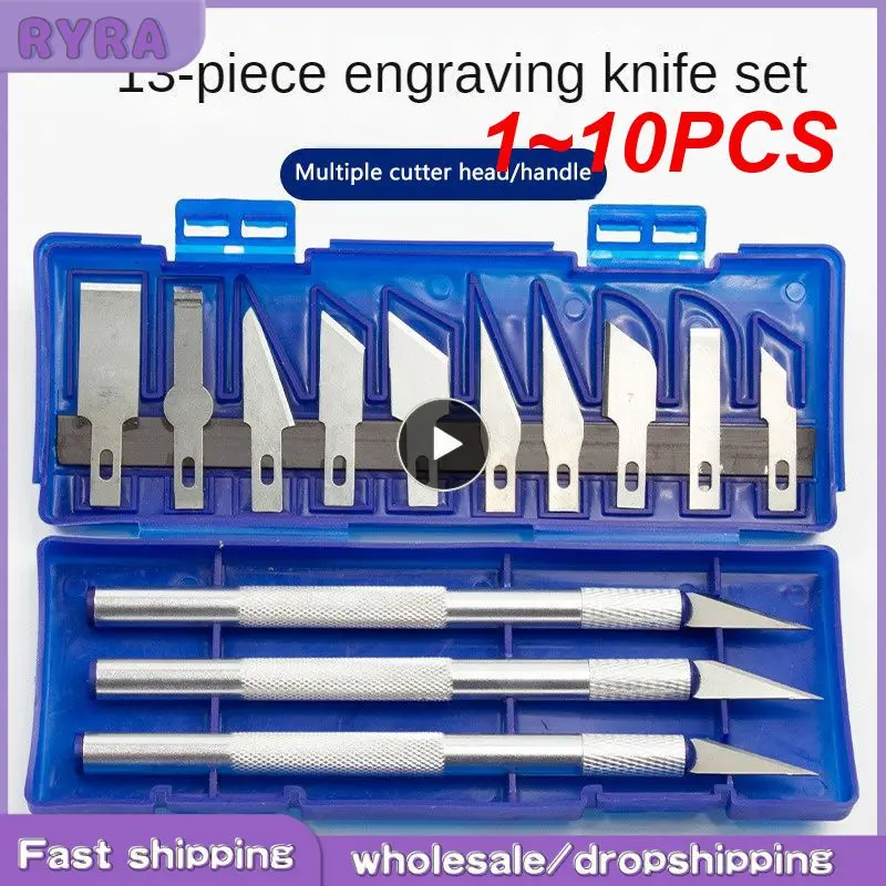 

1~10PCS Paper-cut Gadgets Metal Multi-function Carving Knife Ease Of Use Paper Cutting Knife Carving Knife Set Combination Tool