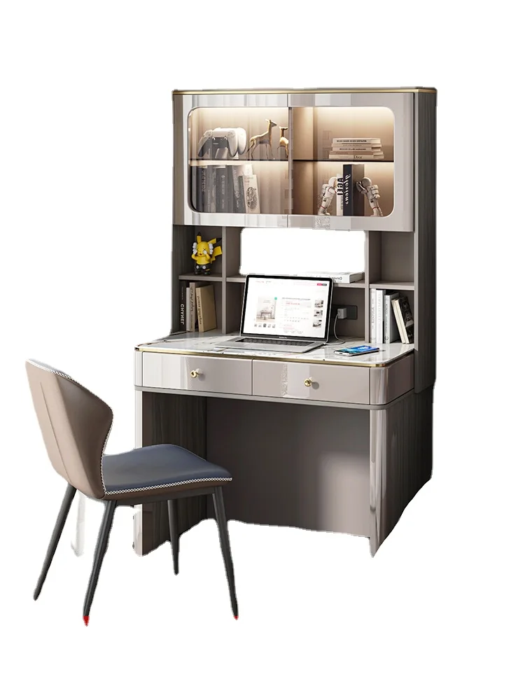 Rock-board desk students' household luxury modern bookcase integrated small bedroom writing computer desk
Rock-board desk students' household luxury modern bookcase integrated small bedroom writing computer desk