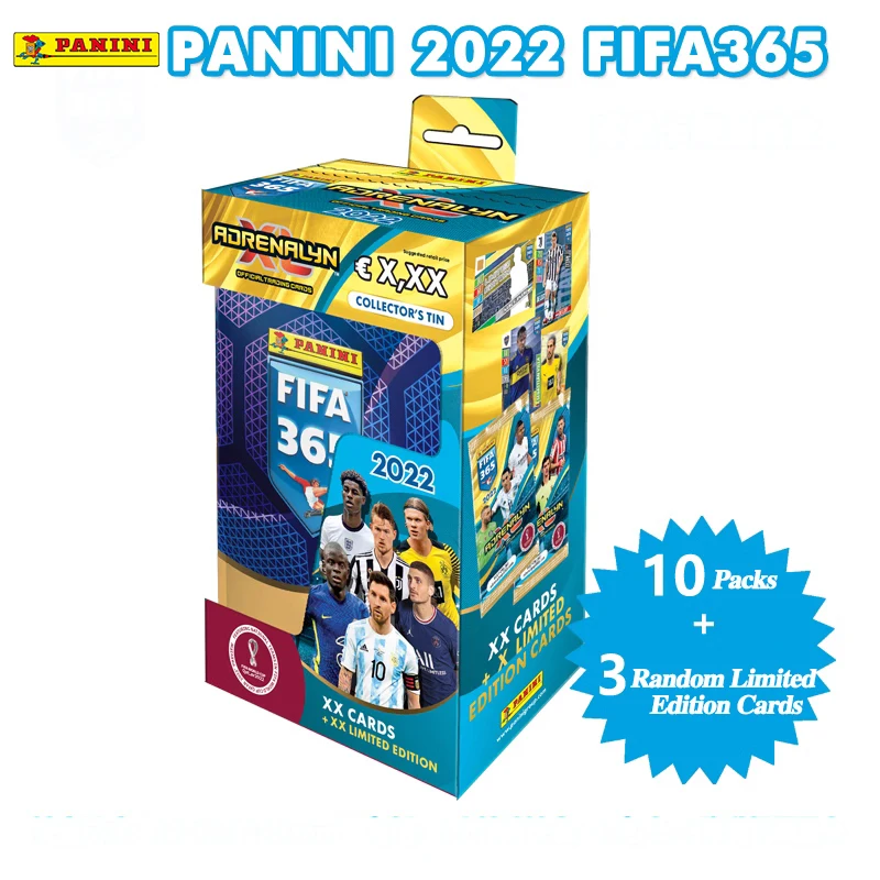 

New Panini 2022 World Cup Fifa 365 Official Ballsuperstar Collection Card Limited Box Set Fans Gift Messi Signature Card