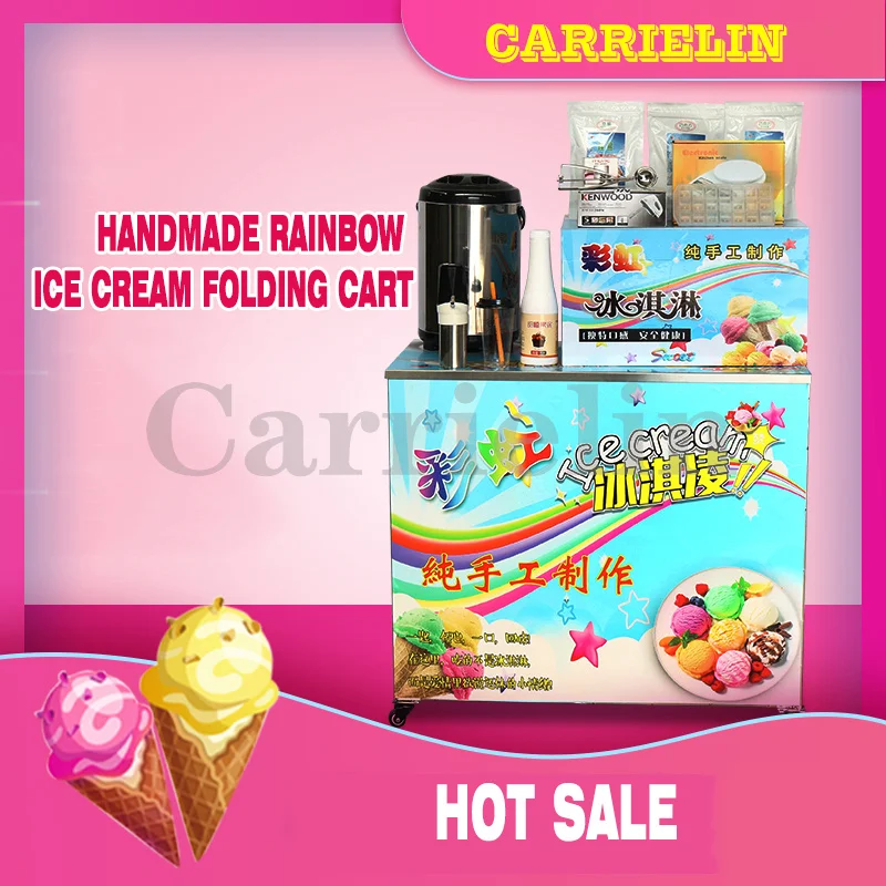 Colorful Rainbow Cone Ice Cream Cabinet Box Popsicle Showcase Mobile Commercial Manual Ice Cream Incubator
Colorful Rainbow Cone Ice Cream Cabinet Box Popsicle Showcase Mobile Commercial Manual Ice Cream Incubator
