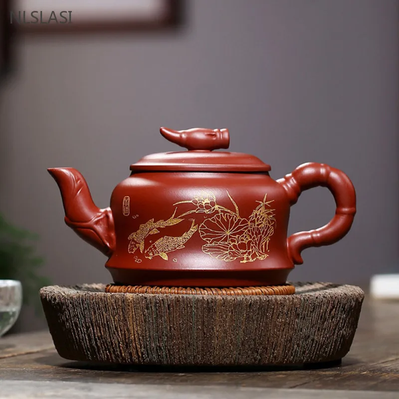 260ml Yixing Purple Clay Teapot Handmade Filter Tea Infuser Dahongpao Beauty Kettle Customized Zisha Tea Set Exquisite Gifts
260ml Yixing Purple Clay Teapot Handmade Filter Tea Infuser Dahongpao Beauty Kettle Customized Zisha Tea Set Exquisite Gifts