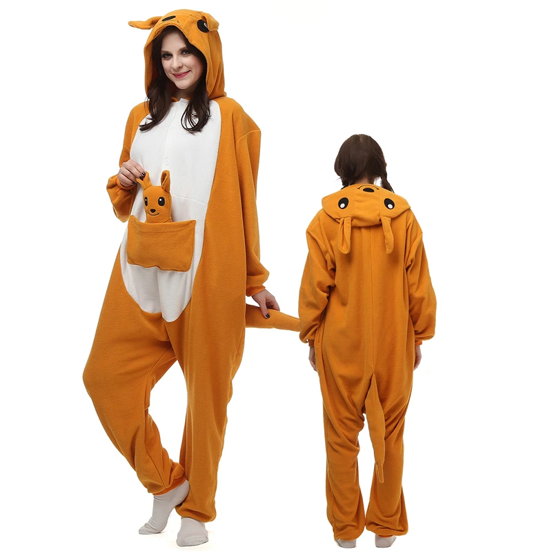 

Adult Kangaroo Onesie For Women Men Kigurumi Pyjamas Animal Cartoon Pajama Homewear Halloween Cosplay Party Costume