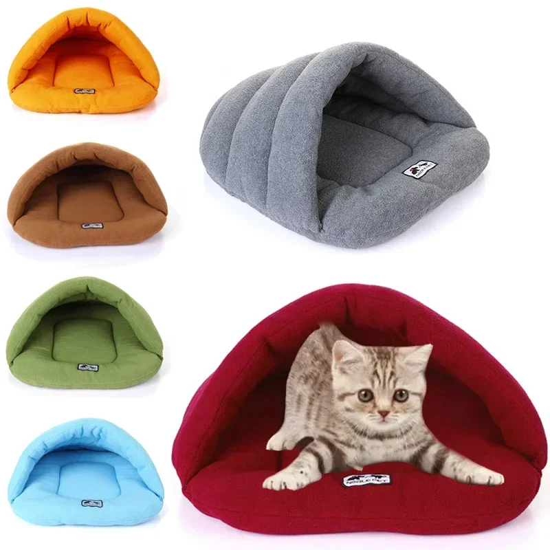 

Soft Polar Fleece Dog Beds Winter Warm Pet Self-heated Mat Small Dog Puppy Kennel House for Cats Sleeping Bag Nest Cave Beds