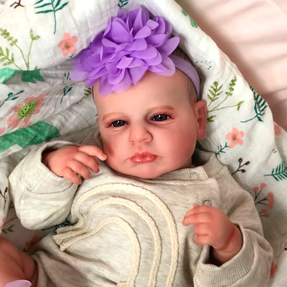 50CM Lifelike Finished Reborn Doll LouLou Awake Soft Touch Cuddly Newborn with 3D Painted Skin Visible Veins DIY Toy Figure
50CM Lifelike Finished Reborn Doll LouLou Awake Soft Touch Cuddly Newborn with 3D Painted Skin Visible Veins DIY Toy Figure