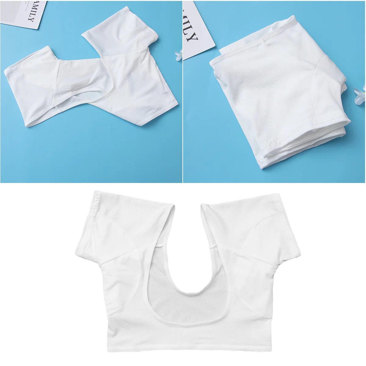 Underarm Sweat Vest Washable Cover Undershirt Sweat-absorbing Jogging Women Pads Strong Elasticity
Underarm Sweat Vest Washable Cover Undershirt Sweat-absorbing Jogging Women Pads Strong Elasticity