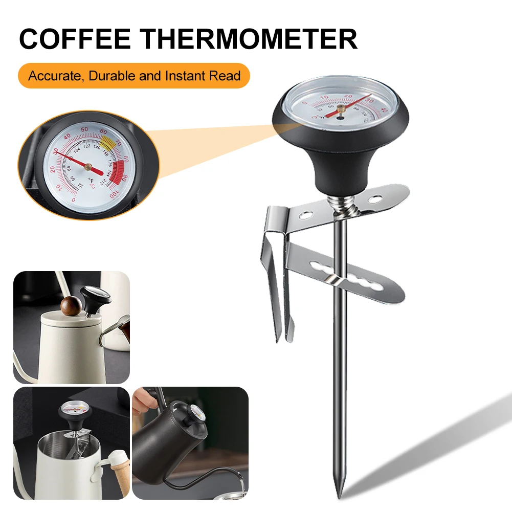 Milk Frothing Thermometer Stainless Steel Temperature Monitor 0℃~100℃/32℉~212℉ For Coffee Milk Froth Chocolate Cappuccino Food
Milk Frothing Thermometer Stainless Steel Temperature Monitor 0℃~100℃/32℉~212℉ For Coffee Milk Froth Chocolate Cappuccino Food