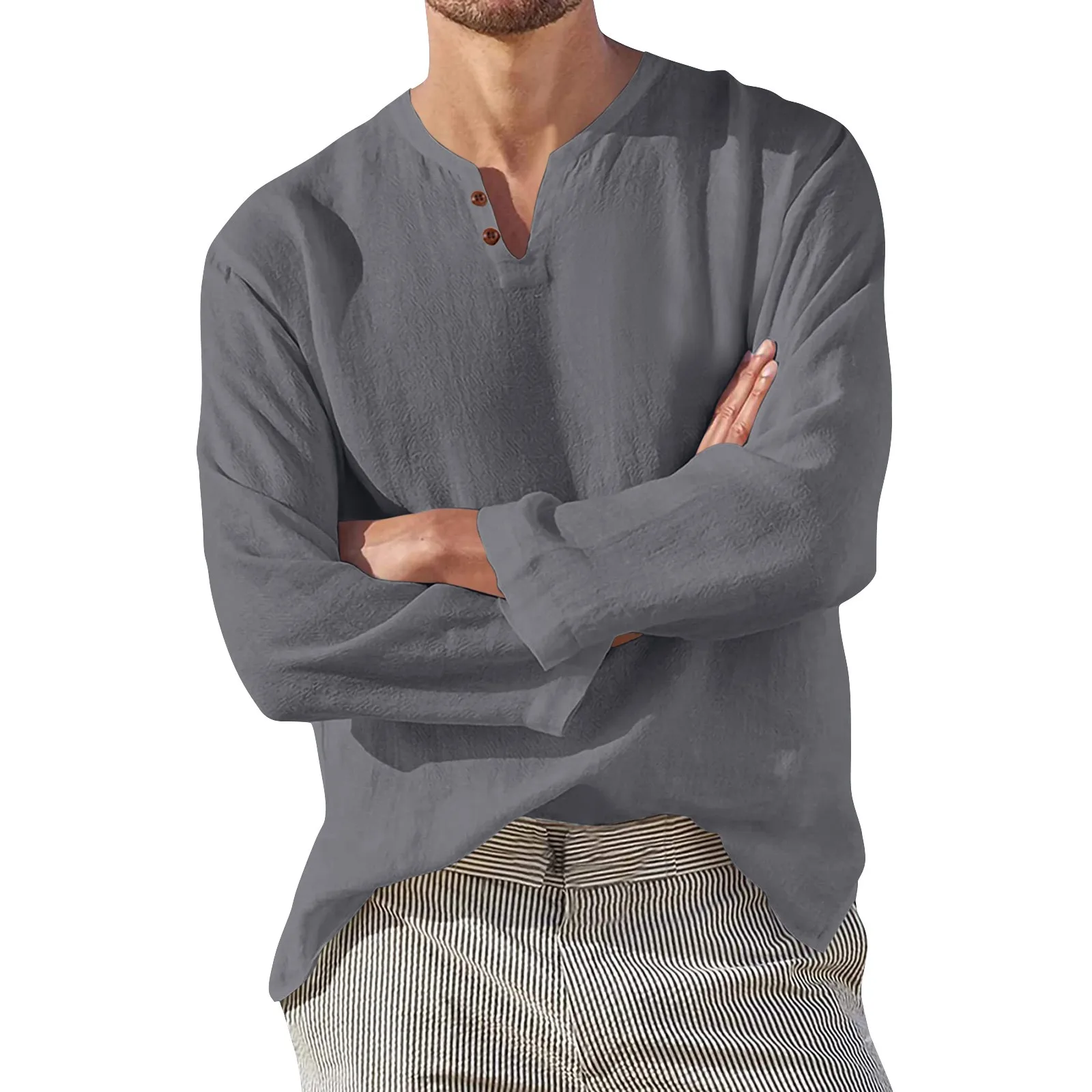 Mens Long Sleeve Shirt Cotton Linen Solid Color Oversized Shirts Spring Summer Breathable Soft Basic Shirts Tee Shirt Pullovers
Mens Long Sleeve Shirt Cotton Linen Solid Color Oversized Shirts Spring Summer Breathable Soft Basic Shirts Tee Shirt Pullovers