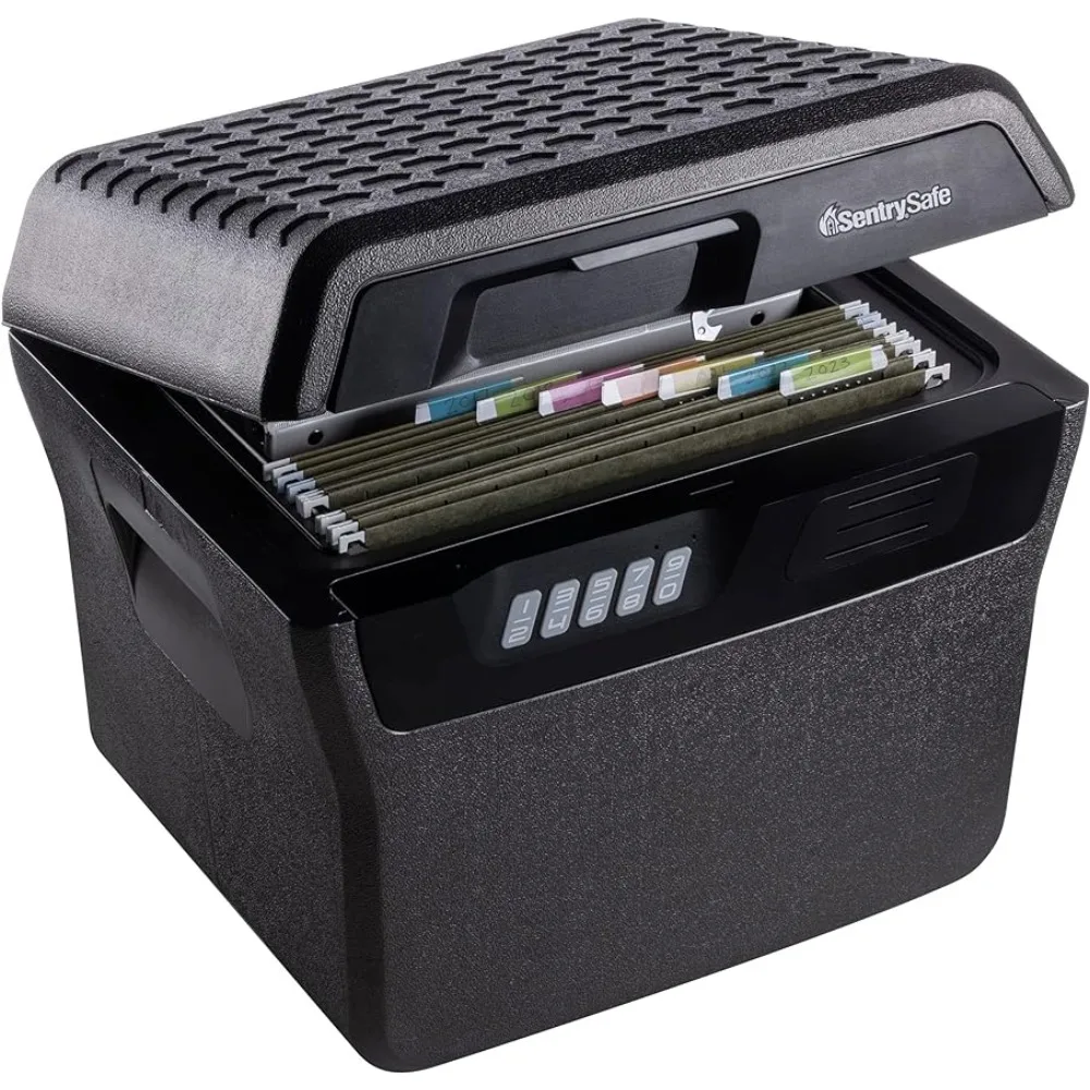 Waterproof and Fireproof Safe for Documents and Hanging Files Folders, Ex: 14.1 x 16.6 x 13.8 Inches, Large, Charcoal Grey
Waterproof and Fireproof Safe for Documents and Hanging Files Folders, Ex: 14.1 x 16.6 x 13.8 Inches, Large, Charcoal Grey