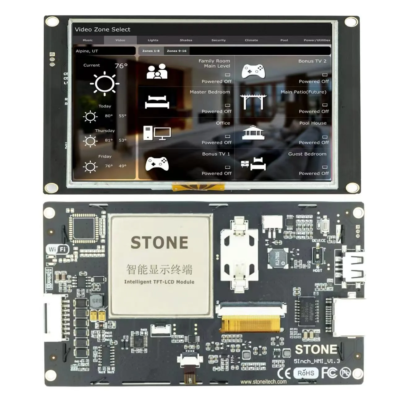 Industry Series HMI LCD Display 5'' Size 262K Full Color 1GHz CPU/256M Flash UART Port Touch Display 
Industry Series HMI LCD Display 5'' Size 262K Full Color 1GHz CPU/256M Flash UART Port Touch Display
