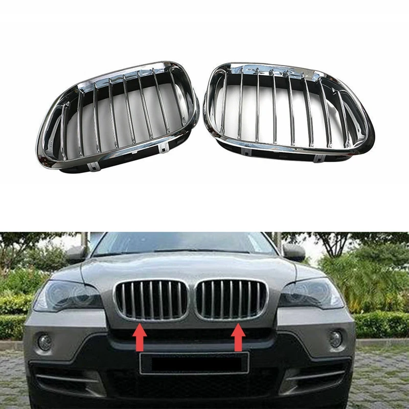 1 Pair Car Front Hood Bumper Kindey Grille Grill For-BMW X5 E53 2000-2003 51138250051 51138250052
1 Pair Car Front Hood Bumper Kindey Grille Grill For-BMW X5 E53 2000-2003 51138250051 51138250052