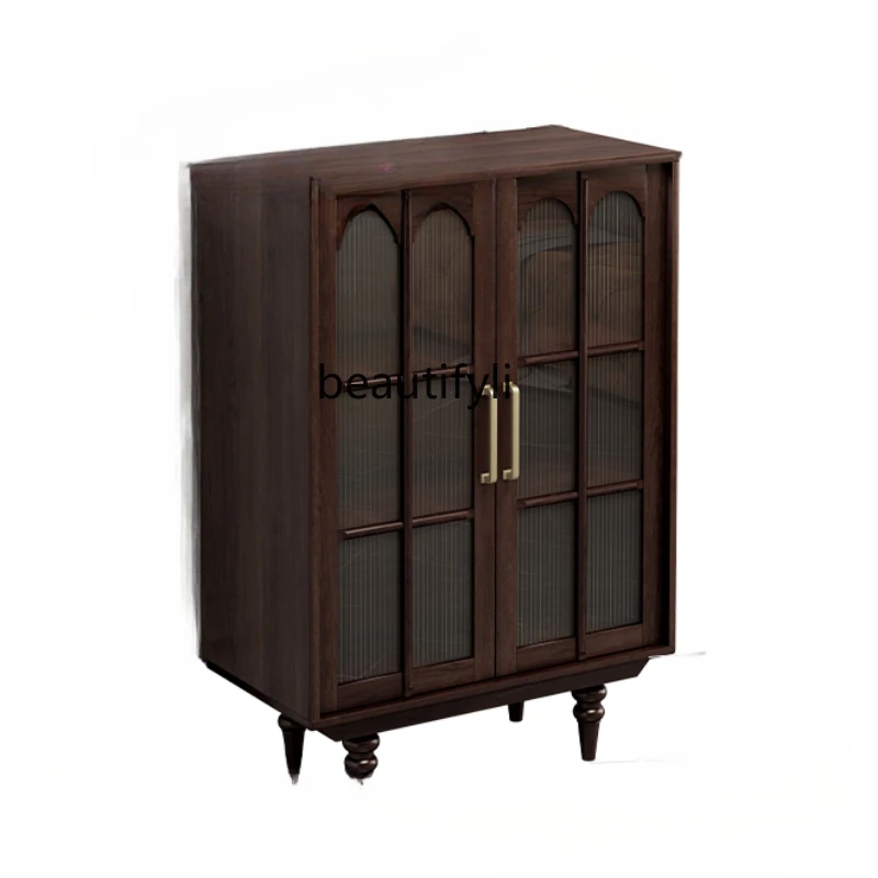 Solid Wood Wine Cabinet Living Room TV Cabinet Height Low Cabinet American Light Luxury Side Cabinet Wall Bookcase
Solid Wood Wine Cabinet Living Room TV Cabinet Height Low Cabinet American Light Luxury Side Cabinet Wall Bookcase