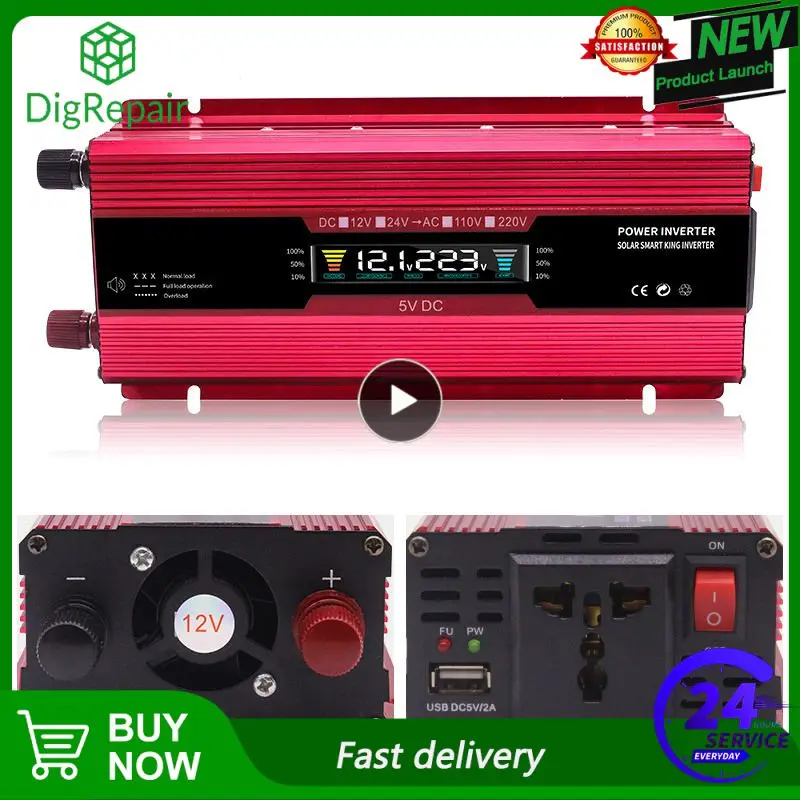 

Peak 20000W Power Inverter Car Home Solar Inverter DC12V/24V To 220V Multifunctional Modified Sine Wave Voltage Converter