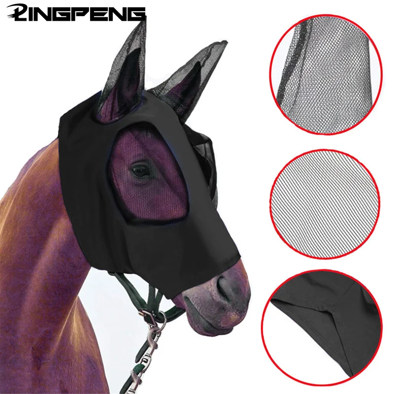 1pc Adjustable Outdoor Net Horse Fly Mask Soft Fabric Anti-insect Belt Sleeve Net Horse Anti-mosquito Mask Equestrian Supplies
1pc Adjustable Outdoor Net Horse Fly Mask Soft Fabric Anti-insect Belt Sleeve Net Horse Anti-mosquito Mask Equestrian Supplies