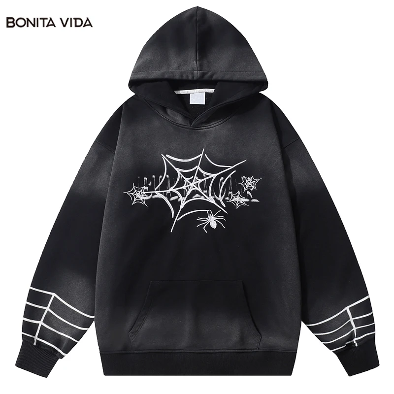 Vintage Men Hoodie Streetwear Hip Hop Embroidery Spider Web Tie Dye Hooded Sweatshirt 2023 Fashion Harajuku Punk Goth Pullover
Vintage Men Hoodie Streetwear Hip Hop Embroidery Spider Web Tie Dye Hooded Sweatshirt 2023 Fashion Harajuku Punk Goth Pullover