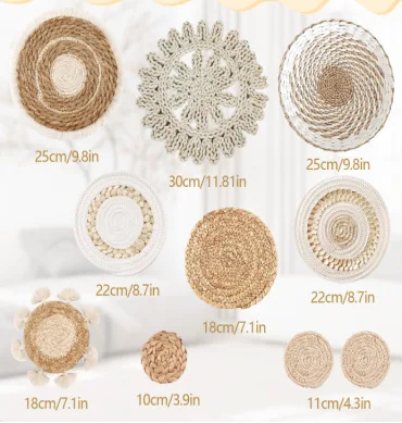 Nordic Macrame Wall Art Set - 3D Boho Partition Decor with Wood Beads 11 Sb237cb13fb124f00bea4b6f6e5d52847O