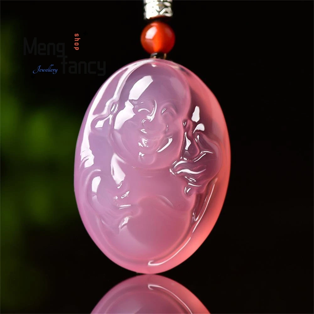Natural Purple Chalcedony Maitreya Buddha Pendant Simple Exquisite Fashion Luxury Fine Jewelry Best Selling Mascots Holiday Gift
Natural Purple Chalcedony Maitreya Buddha Pendant Simple Exquisite Fashion Luxury Fine Jewelry Best Selling Mascots Holiday Gift