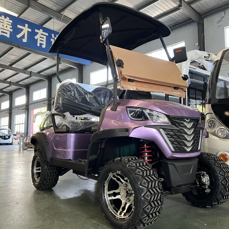 

Brand New Design Factory 2+2 Seat Sightseeing Bus Club Cart 2 4 6 Seater Electric Golf Buggy Hunting Car with Sound Bar