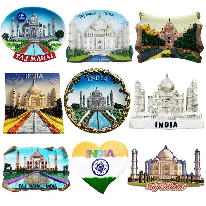 

Hand-painted Taj Mahal India 3D Fridge Magnets Tourism Souvenirs Refrigerator Magnetic Stickers Gift