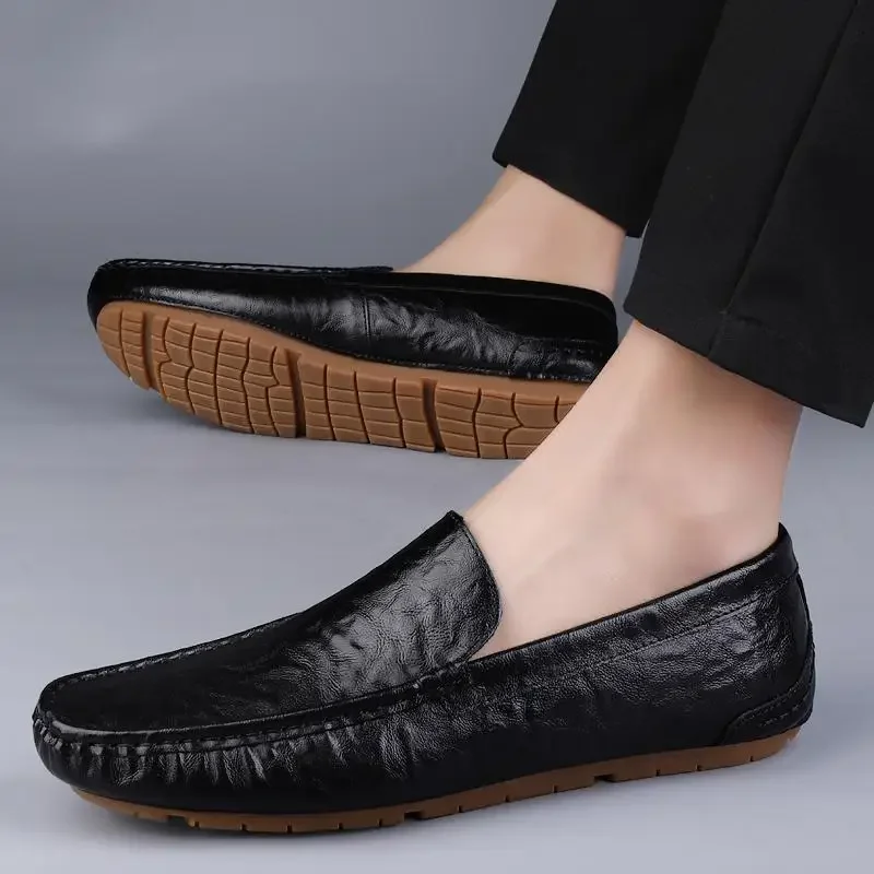 Men's Business Casual Moccasins Summer New Genuine Leather England Style Leather Shoes Men's One Pedal Loafer
Men's Business Casual Moccasins Summer New Genuine Leather England Style Leather Shoes Men's One Pedal Loafer