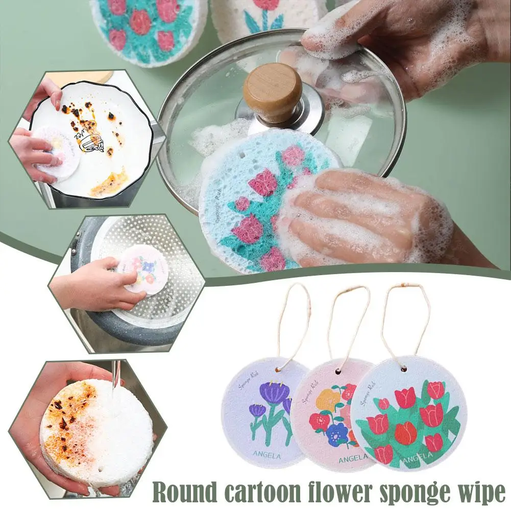 3pcs Magic Cleaning Sponge Cartoon Flowers Compressed Scouring Rag Tools Pulp Oil Dishwashing Kitchen Non-stick Wood Pads S1p0
3pcs Magic Cleaning Sponge Cartoon Flowers Compressed Scouring Rag Tools Pulp Oil Dishwashing Kitchen Non-stick Wood Pads S1p0