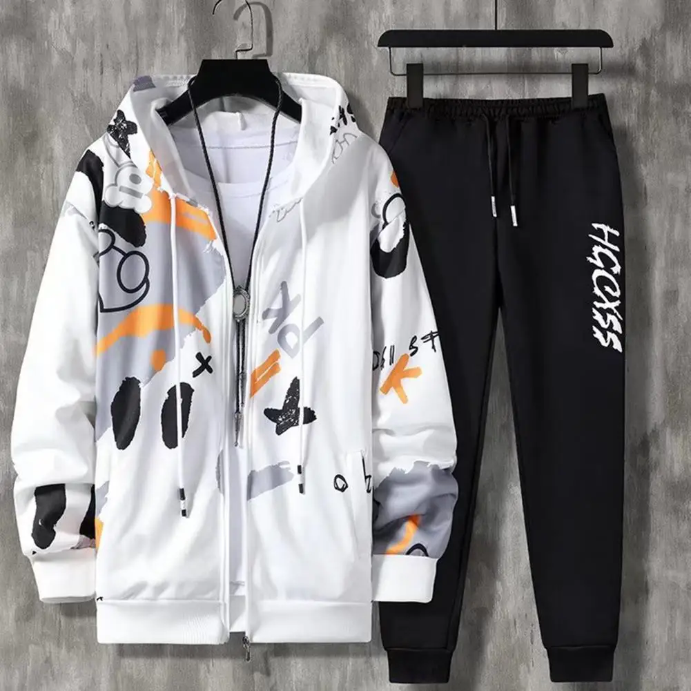 Adjustable Drawstring Sportswear Men Hooded Sportswear Men's Hop Tracksuit Set with Hooded Coat Drawstring Pants Letter Print
Adjustable Drawstring Sportswear Men Hooded Sportswear Men's Hop Tracksuit Set with Hooded Coat Drawstring Pants Letter Print