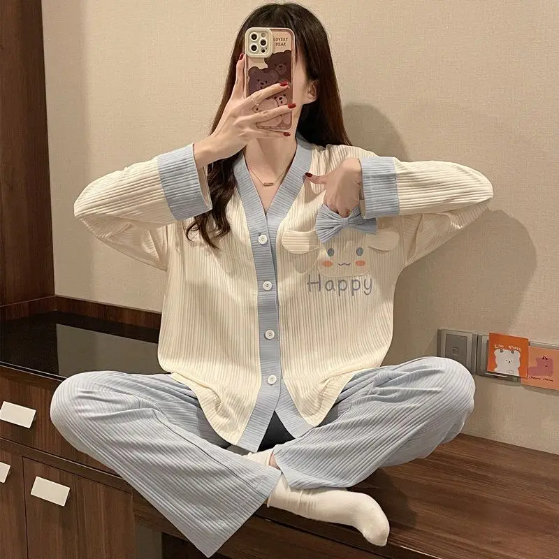 Sanrio Cinnamoroll My Melody Ins Female Spring and Autumn Thin Section Pajamas Cartoon Anime Polyester Fabric Girls Home Clothes
Sanrio Cinnamoroll My Melody Ins Female Spring and Autumn Thin Section Pajamas Cartoon Anime Polyester Fabric Girls Home Clothes