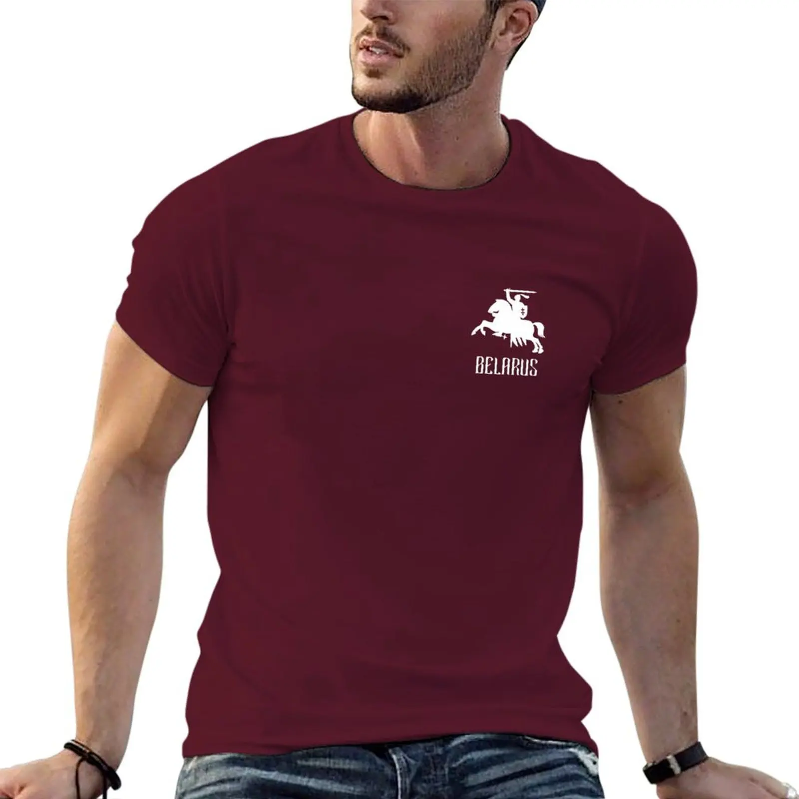 

Контурная Пагоня З ''п' BELARUS футболка из Беларуси кавайная одежда, футболка большого размера для мужчин