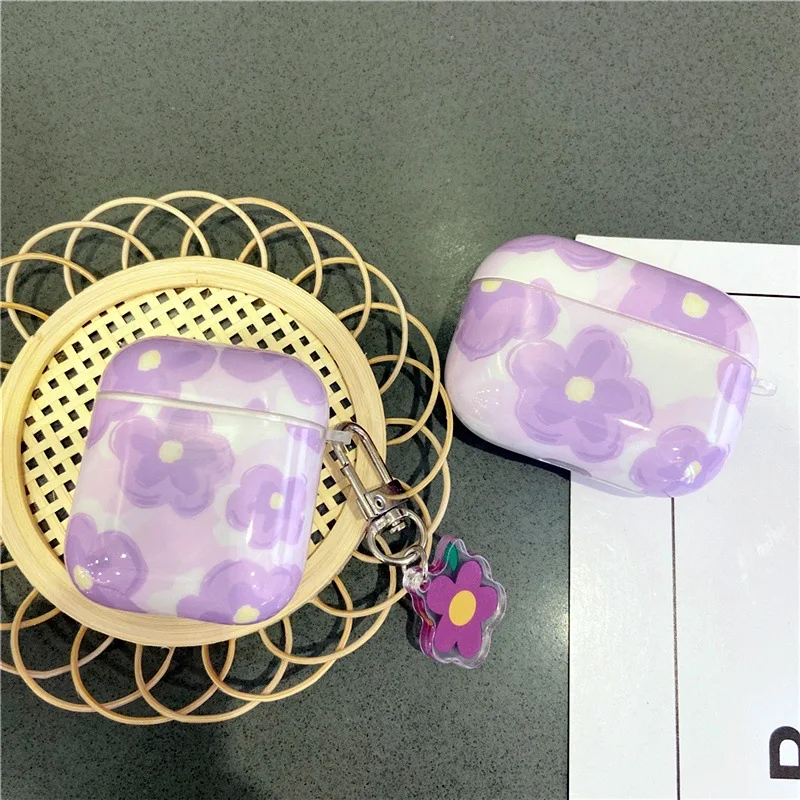 Purple flowers+pendants For Apple AirPods 1 2 pro Bluetooth Headphone Cover 3rd Generation Silicone Soft Cover Protective Case
Purple flowers+pendants For Apple AirPods 1 2 pro Bluetooth Headphone Cover 3rd Generation Silicone Soft Cover Protective Case