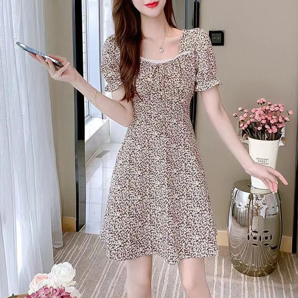 Women Printed Short Sleeve Sqaure Collar Midi Dress Summer Fashion Elegant Casual Beach Dress Korean Bodycon Festival Dress
Women Printed Short Sleeve Sqaure Collar Midi Dress Summer Fashion Elegant Casual Beach Dress Korean Bodycon Festival Dress