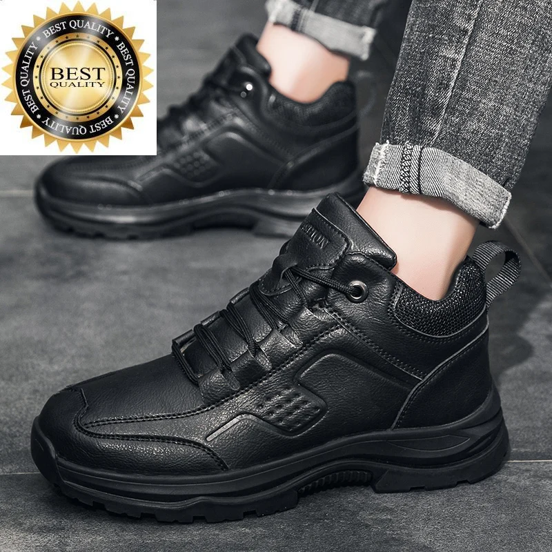 plush Men warm winter boots thickened snow lace up leather shoes non-slip ankle for men flats coturno masculino
plush Men warm winter boots thickened snow lace up leather shoes non-slip ankle for men flats coturno masculino