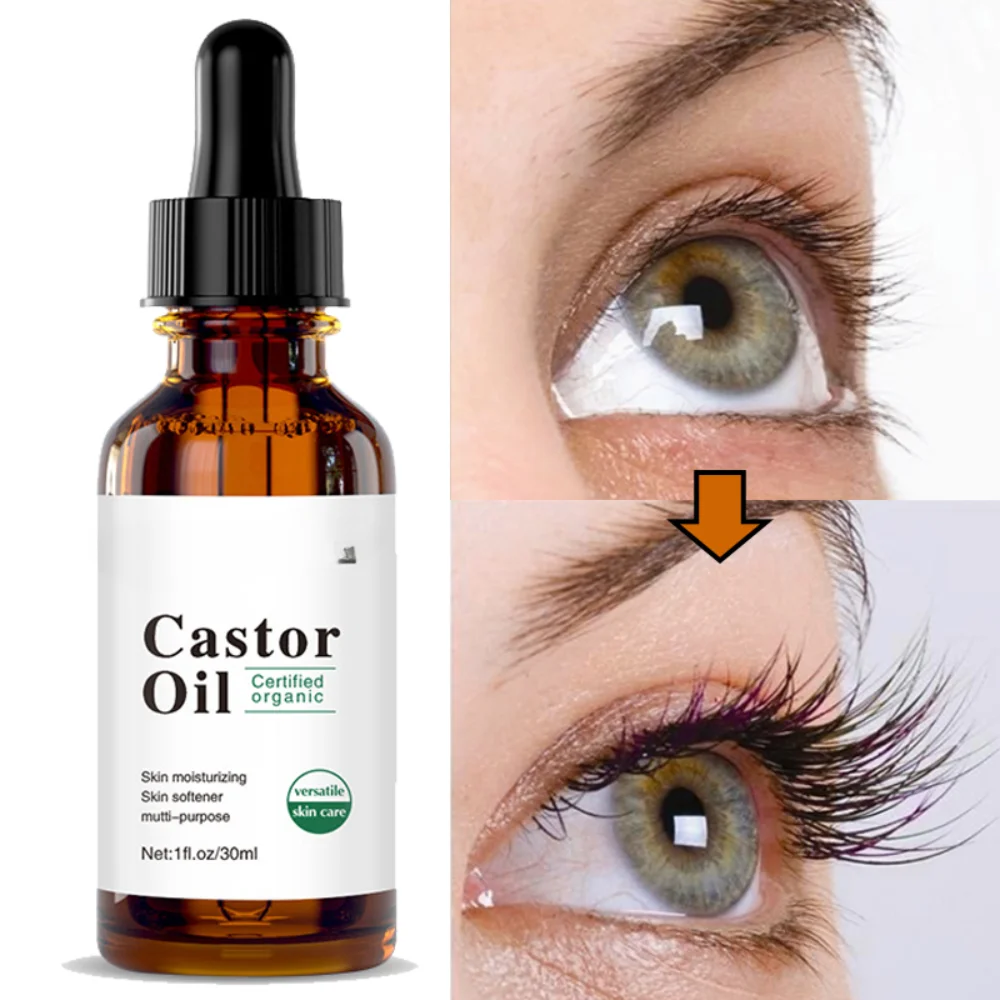 

Eyelash Growth Serum Castor Oil Essence Eyelashes Eyebrows Enhancer Lengthening Fuller Thicker Lashes Lift Treatment Eye Care