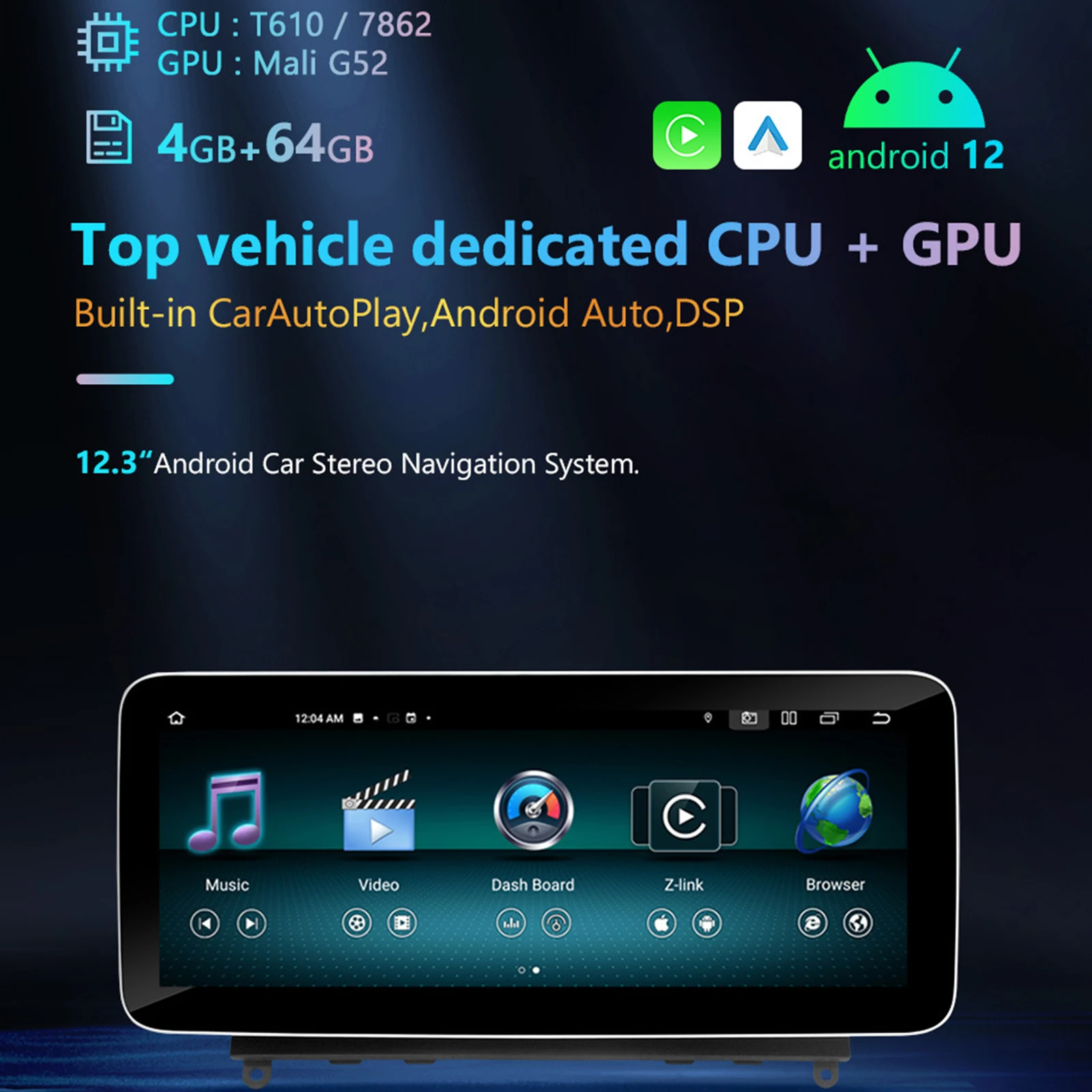 12.3" Car Multimedia Player Car Stereo Navigation System for Mercedes-Benz NTG Original Navigation Upgrade for C-Class W204/C204
12.3" Car Multimedia Player Car Stereo Navigation System for Mercedes-Benz NTG Original Navigation Upgrade for C-Class W204/C204