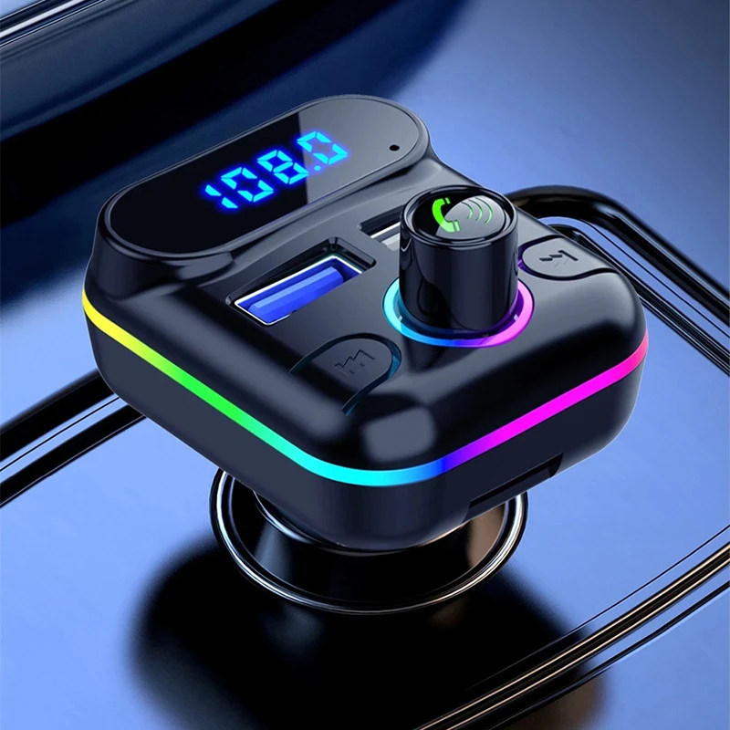 Автомобильное зарядное устройство с двумя USB-портами, FM-передатчик, Bluetooth 5,0, MP3-плеер, поддержка громкой связи, TF-карта, воспроизведение дисков с RGB-подсветкой
Автомобильное зарядное устройство с двумя USB-портами, FM-передатчик, Bluetooth 5,0, MP3-плеер, поддержка громкой связи, TF-карта, воспроизведение дисков с RGB-подсветкой