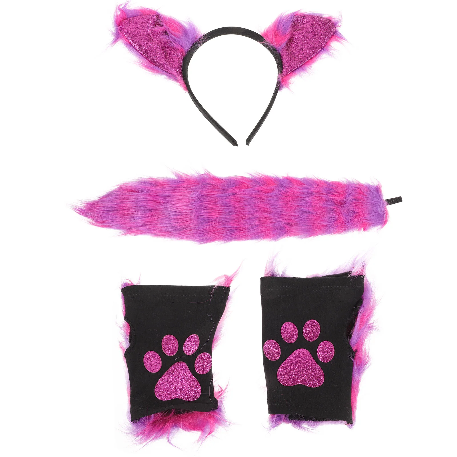 

Fox Glove Tail Animal Cosplay Costume Masks Hairy Furry Plush Ear Hairband Child Ears Headband