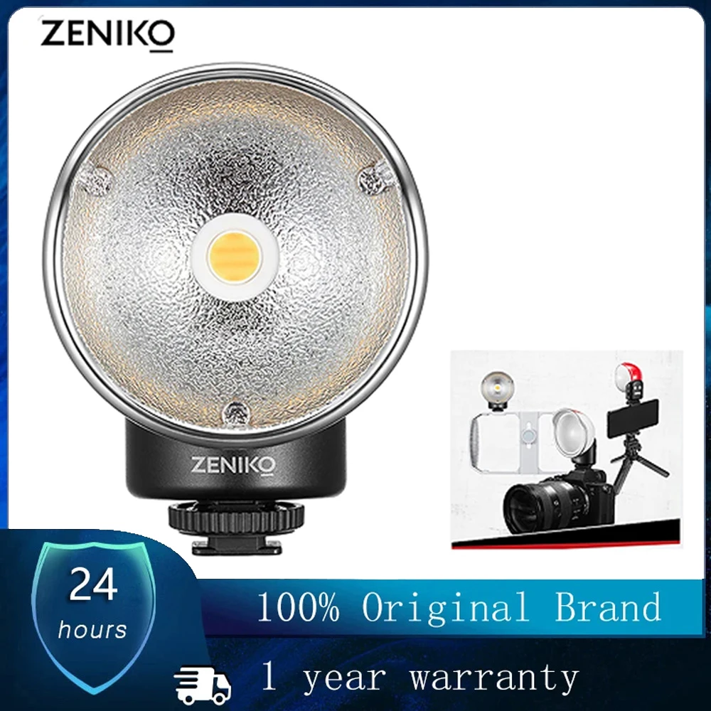

ZENIKO VC3 Bi Retro Fill Light 2500K-6500K Bi-color 900mAH Handheld Mini Pocket Light Universal Cold Shoe Mount for Camera Lamp