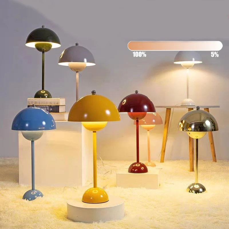 Mushroom Table Lamp Rechargeable LED Night Light Flower Bud Simple Desk Lights For Bedroom Bedside Dining Room Nordic Decoration
Mushroom Table Lamp Rechargeable LED Night Light Flower Bud Simple Desk Lights For Bedroom Bedside Dining Room Nordic Decoration