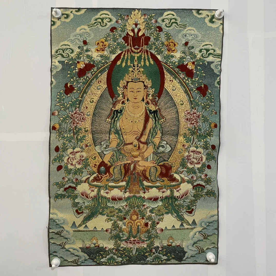 35"Thangka Embroidery Tibetan Buddhism silk Embroidery brocade Nepal Buddha Mother Void Bodhisattva Thangka Town house
35"Thangka Embroidery Tibetan Buddhism silk Embroidery brocade Nepal Buddha Mother Void Bodhisattva Thangka Town house