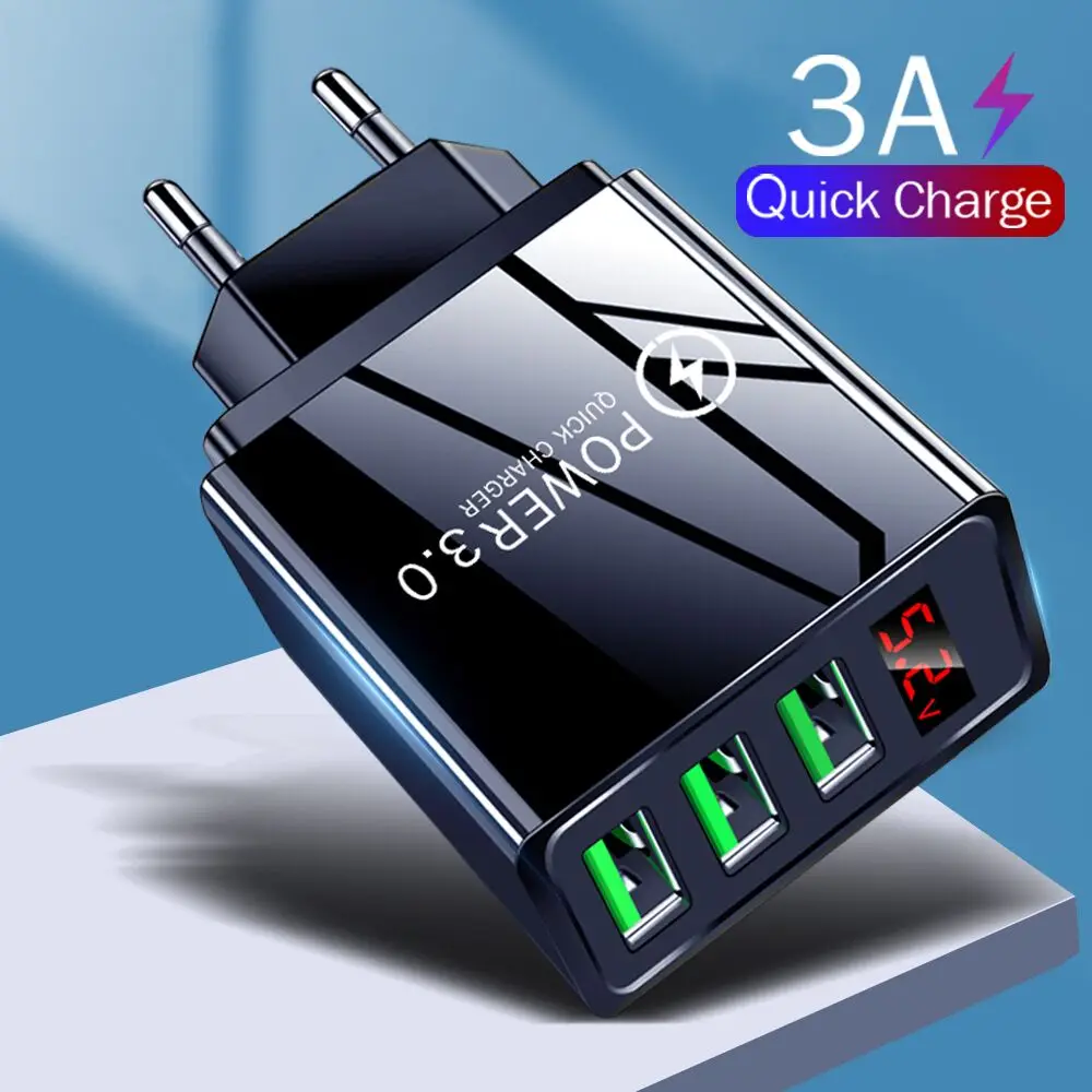 3Ports USB Fast Chargers Portable Mobile Phone Charger With Digital Display Fast Charging For Samsung S23 Ultra iPhone Xiaomi 13
3Ports USB Fast Chargers Portable Mobile Phone Charger With Digital Display Fast Charging For Samsung S23 Ultra iPhone Xiaomi 13