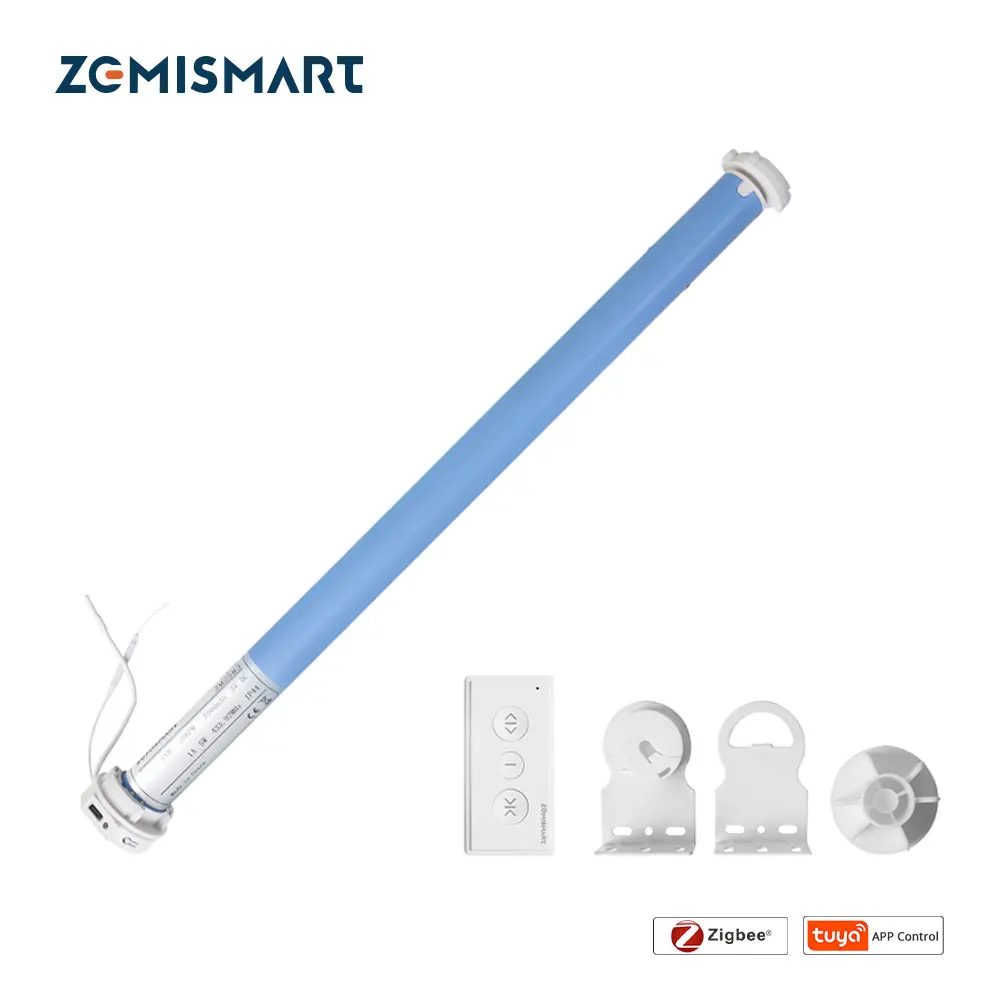 

Zemismart Tuya Zigbee Electric Roller Shade Blinds Motor Rechargable for 38mm Tube Alexa Google Home Voice Control