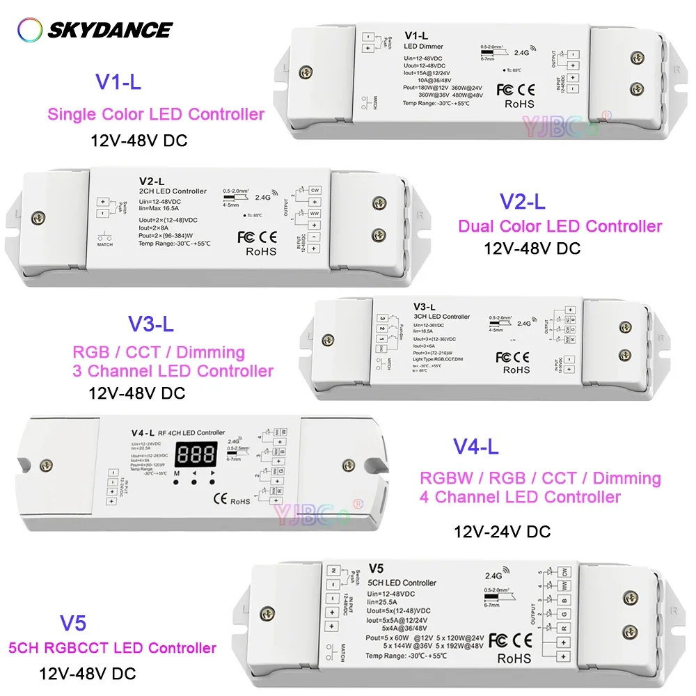 Push Dim Single Color CCT Dual Color RGB RGBW RGB+CCT LED Strip tape Controller 2.4G remote control Step-less dimming 12V- 24V
Push Dim Single Color CCT Dual Color RGB RGBW RGB+CCT LED Strip tape Controller 2.4G remote control Step-less dimming 12V- 24V
