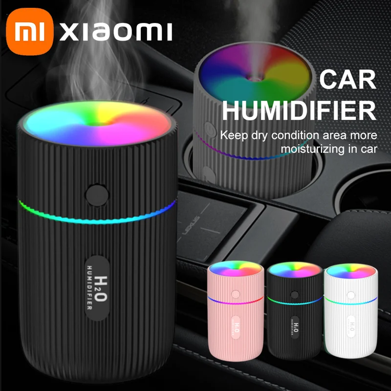 

Xiaomi 220ML Mini Car Air Humidifier USB Ultrasonic Essential Oil Diffuser Smart Purifier Home Aroma Anion Mist Maker LED