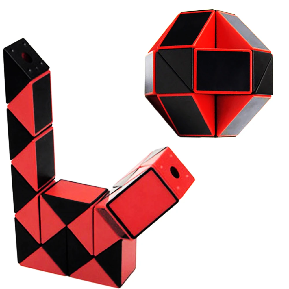

24 by 24 PCS Snake Puzzle Cubo Megico ShengShou 3D Folding Magic Ruler Puzle Cubes Twist Pazel Pulzze Child Toy for Toddler 3yrs