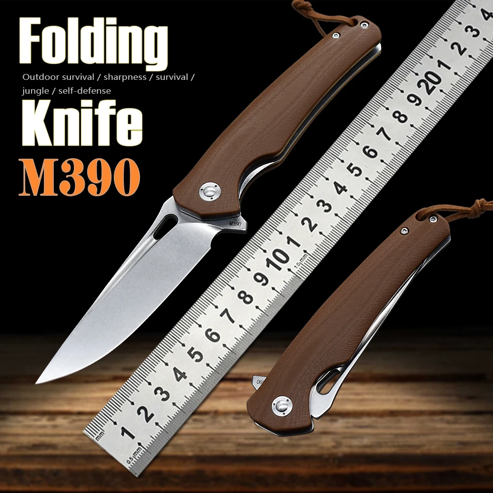 M390 Steel G10 Handle Ball Bearing Pocket Folding Knife Camping Hunting Outdoor Survival EDC Jungle Lifesaving Tool Cutter
M390 Steel G10 Handle Ball Bearing Pocket Folding Knife Camping Hunting Outdoor Survival EDC Jungle Lifesaving Tool Cutter